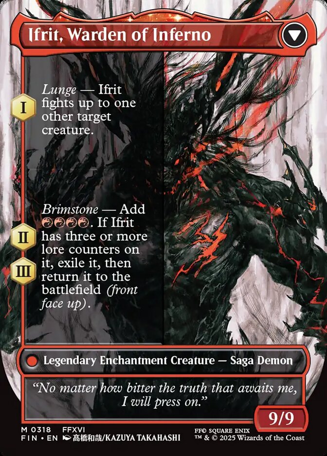 Clive, Ifrit's Dominant // Ifrit, Warden of Inferno, Final fantasy Card Art
