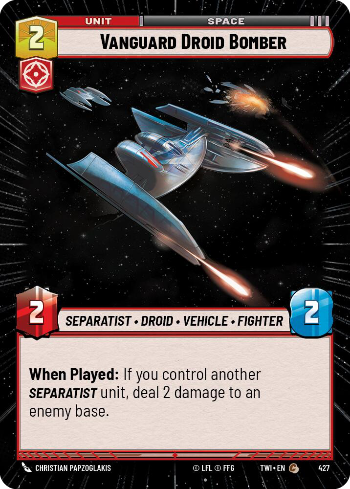 Vanguard Droid Bomber, Twilight of the Republic Card Art