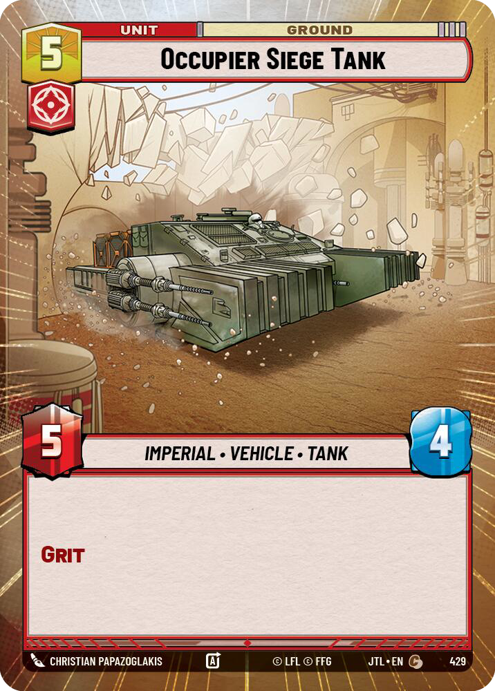 Occupier Siege Tank, Jump to Lightspeed Card Art