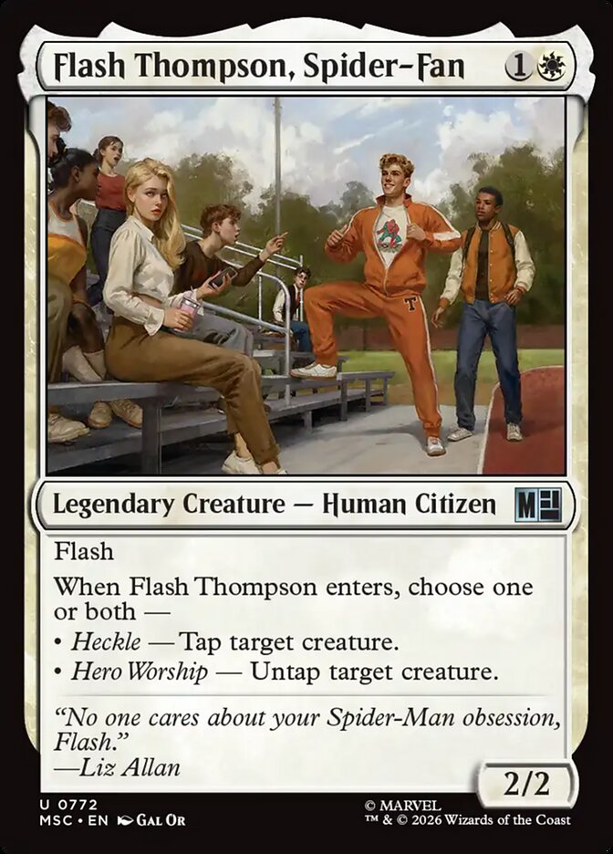 Flash Thompson, Spider-Fan, Marvel Super Heroes Commander Card Art