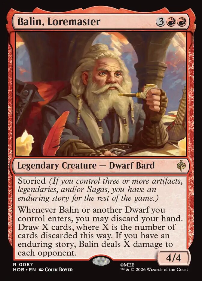 Balin, Loremaster, The Hobbit Card Art