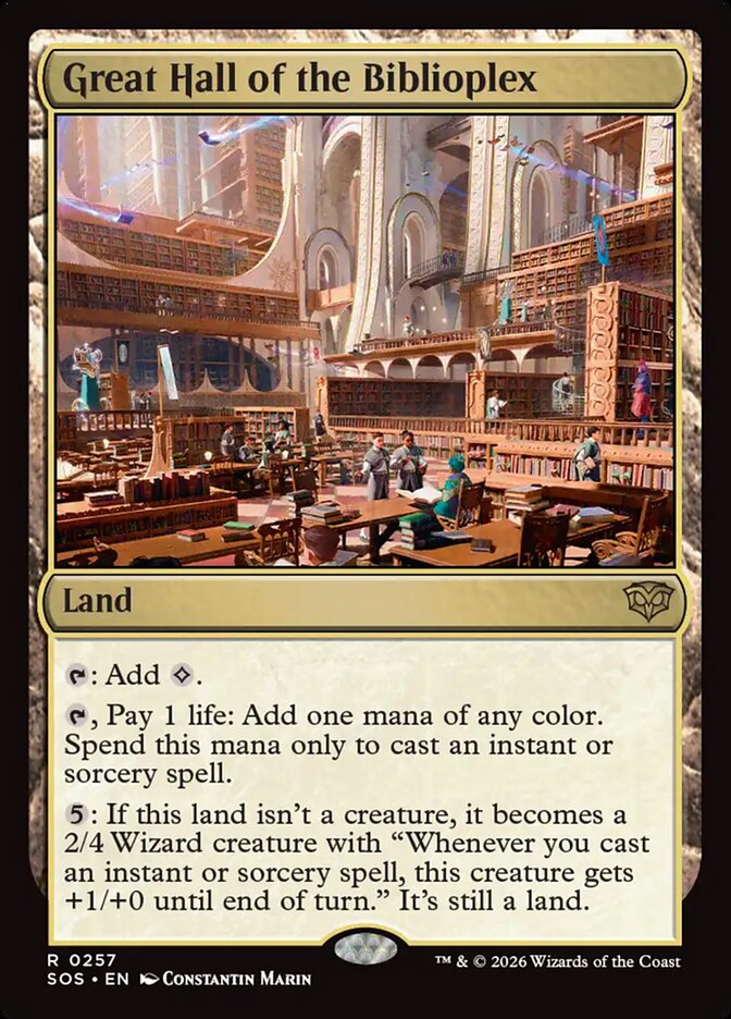Great Hall of the Biblioplex, Secrets Of Strixhaven Card Art