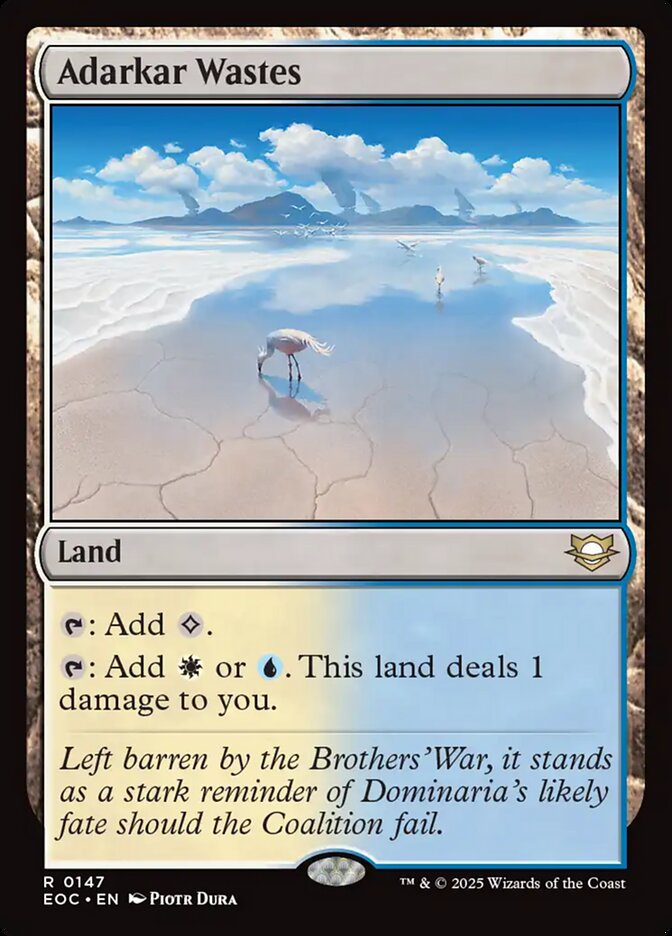 Adarkar Wastes, Edge Of Eternities Commander Card Art