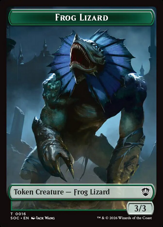 Frog Lizard, Secrets Of Strixhaven Commander Tokens Card Art