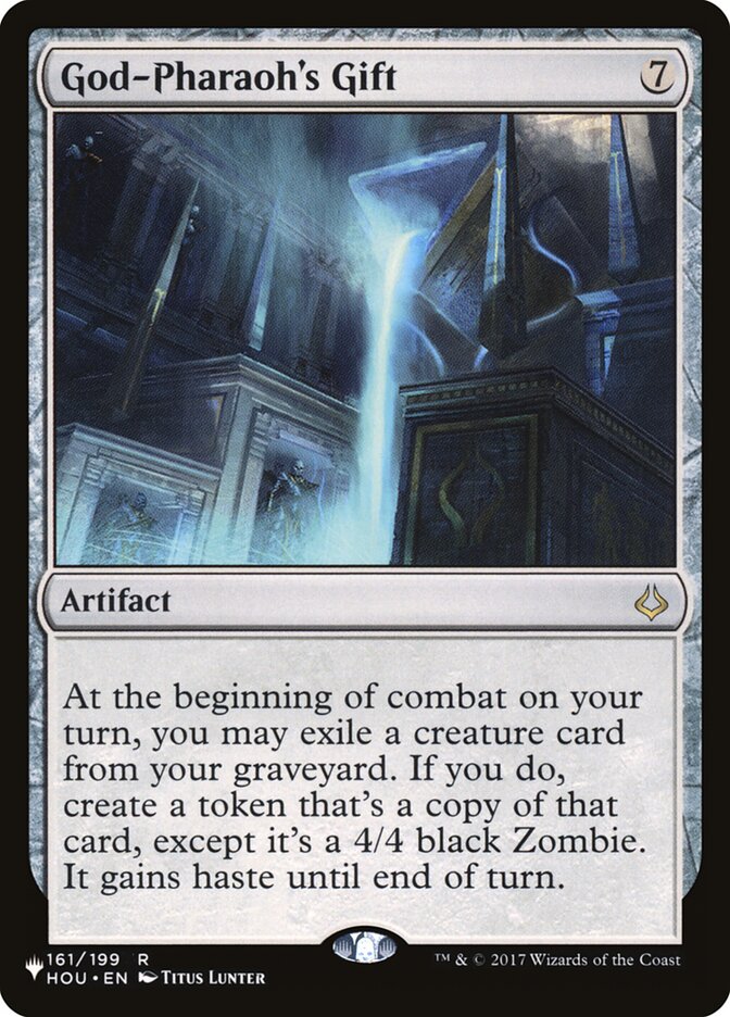 God-Pharaoh's Gift, The List Card Art