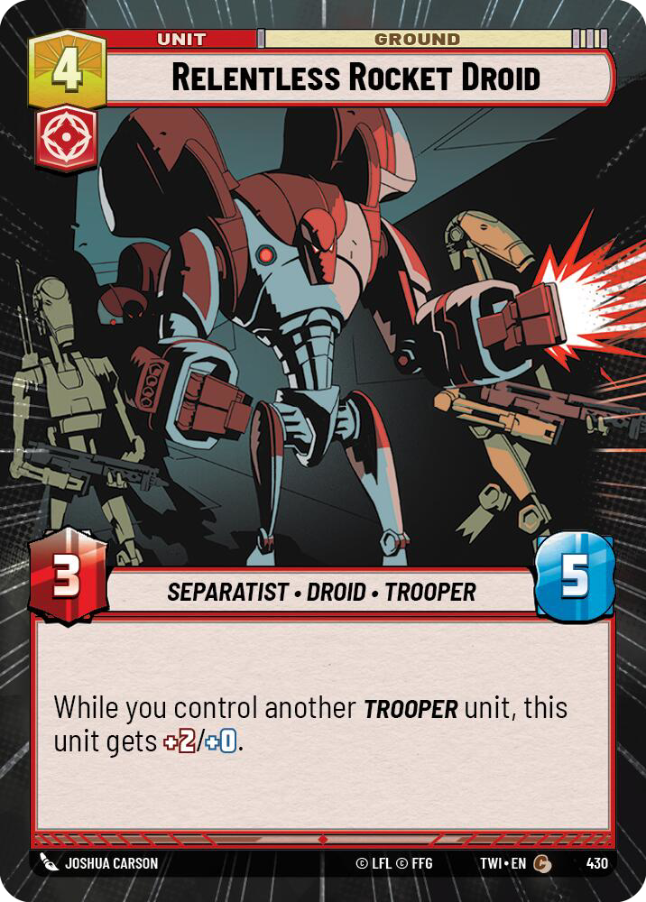 Relentless Rocket Droid, Twilight of the Republic Card Art