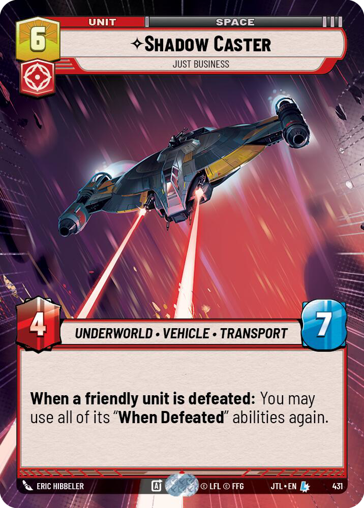 Shadow Caster, Just Business, Jump to Lightspeed Card Art