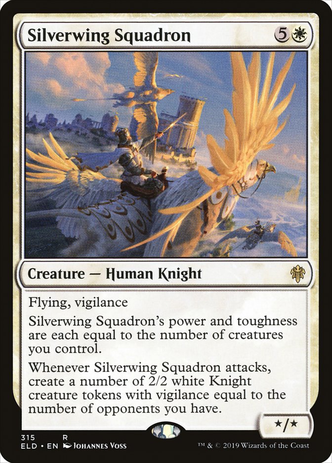 Silverwing Squadron, Throne of eldraine Card Art