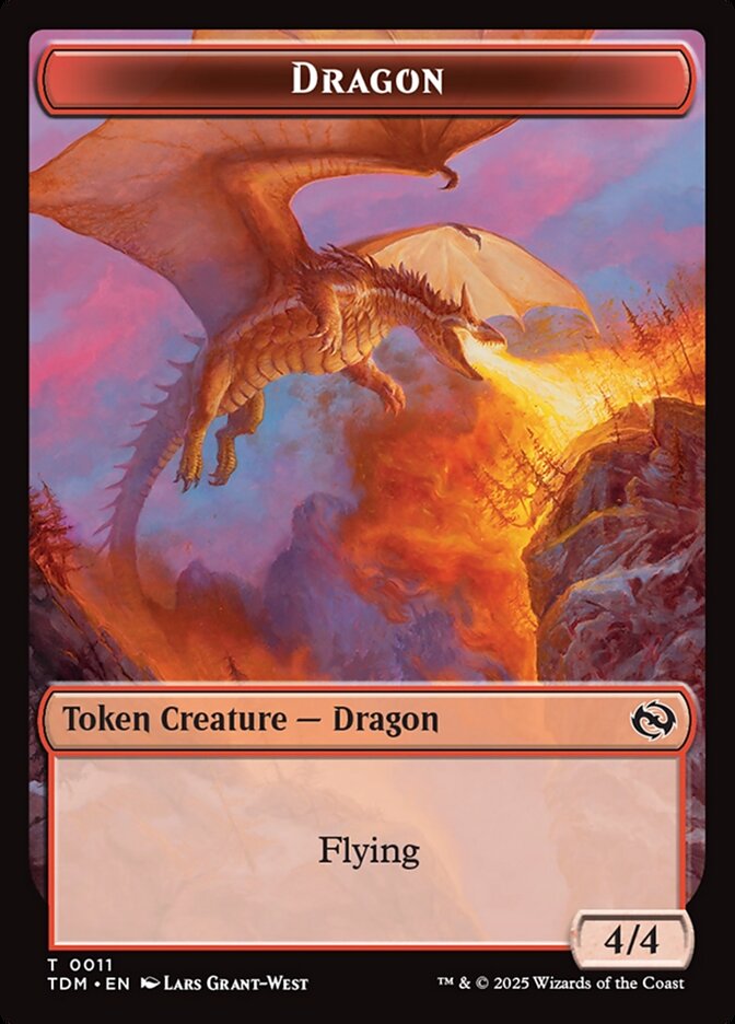 Dragon, Tarkir: dragonstorm tokens Card Art