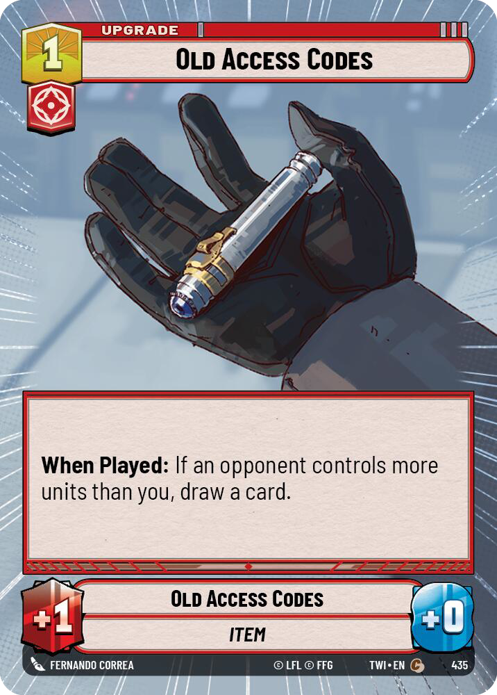 Old Access Codes, Twilight of the Republic Card Art