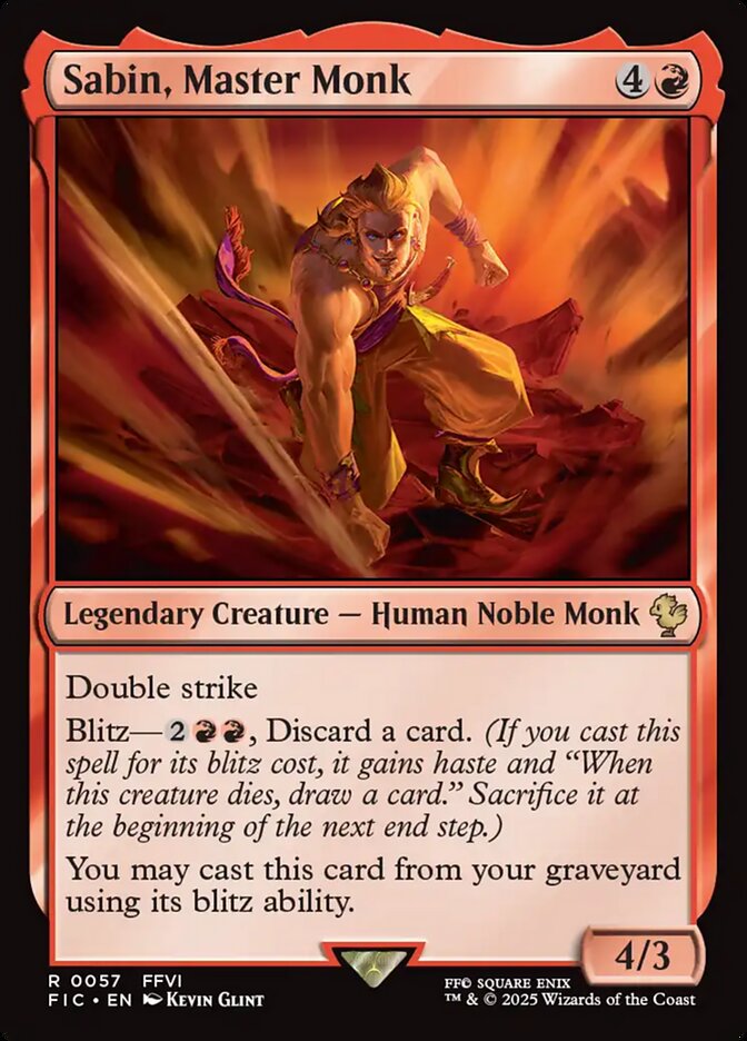 Sabin, Master Monk, Final fantasy commander Card Art