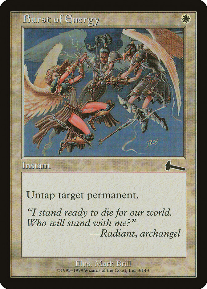 Burst of Energy, Urza's legacy Card Art