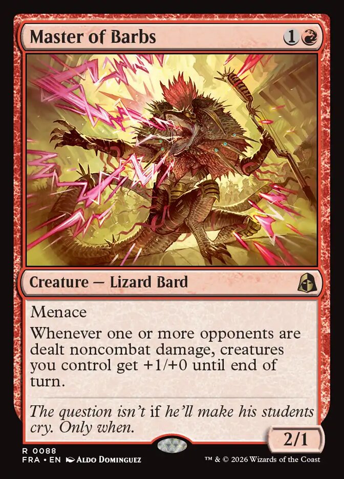 Master of Barbs, Reality Fracture Card Art