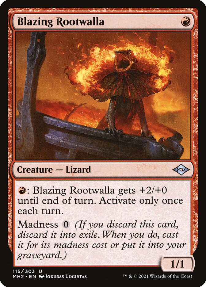 Blazing Rootwalla, Modern horizons 2 Card Art