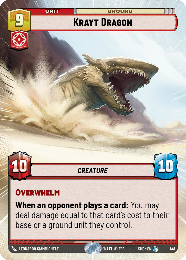 Krayt Dragon, Shadows of the Galaxy Card Art