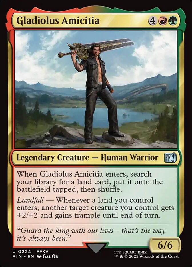 Gladiolus Amicitia, Final fantasy Card Art