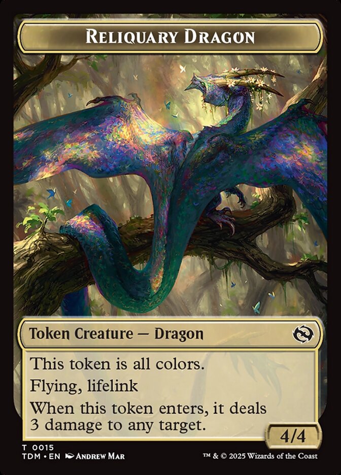Reliquary Dragon, Tarkir: dragonstorm tokens Card Art