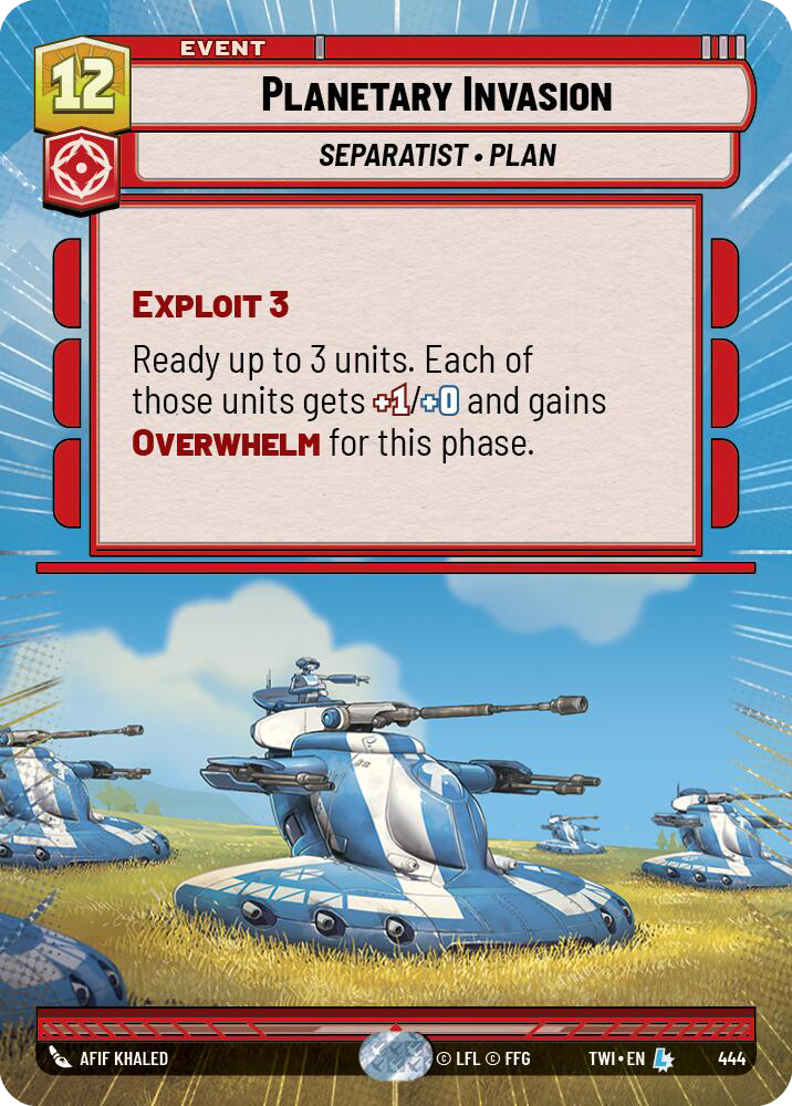 Planetary Invasion, Twilight of the Republic Card Art