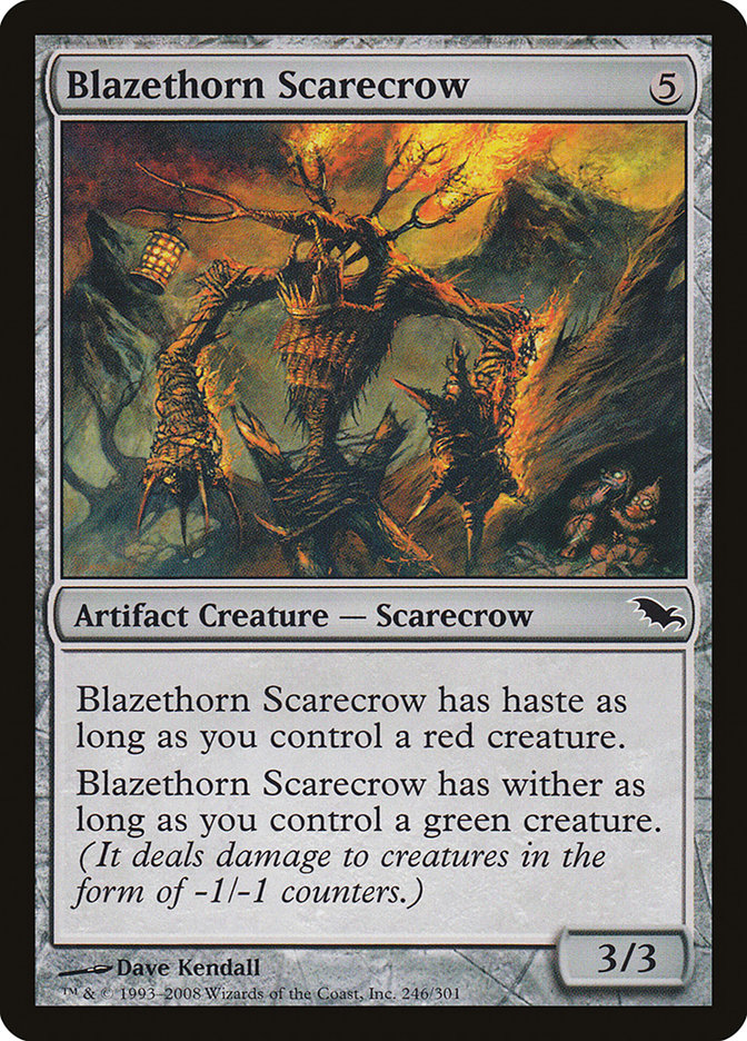 Blazethorn Scarecrow, Shadowmoor Card Art