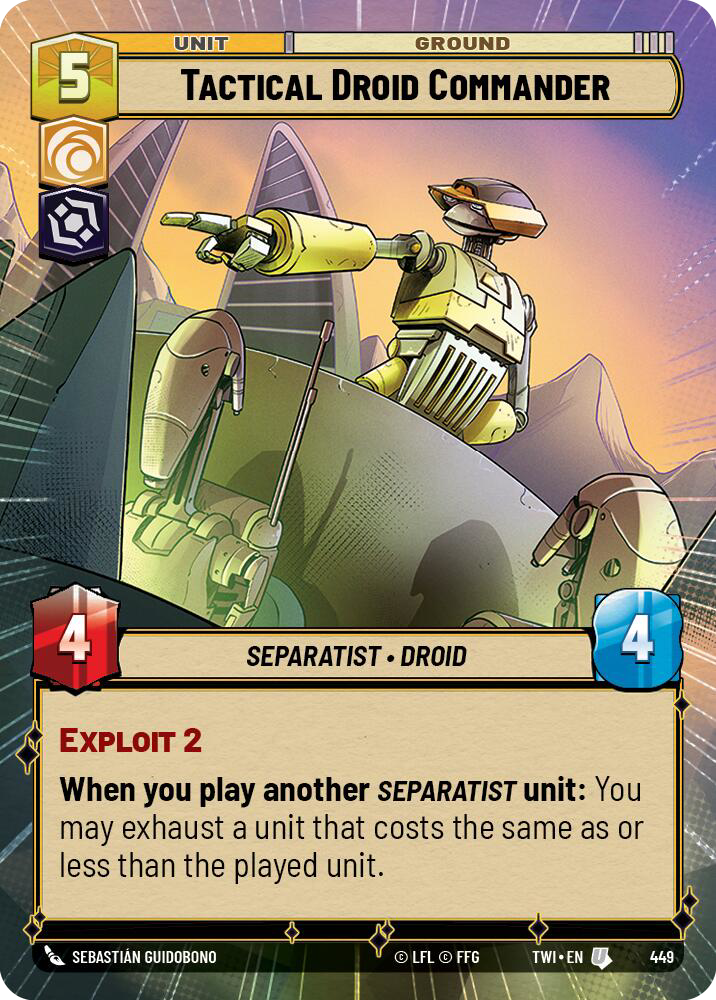 Tactical Droid Commander, Twilight of the Republic Card Art