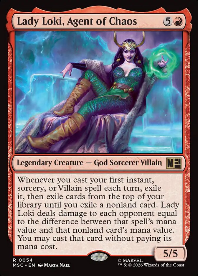 Lady Loki, Agent of Chaos, Marvel Super Heroes Commander Card Art