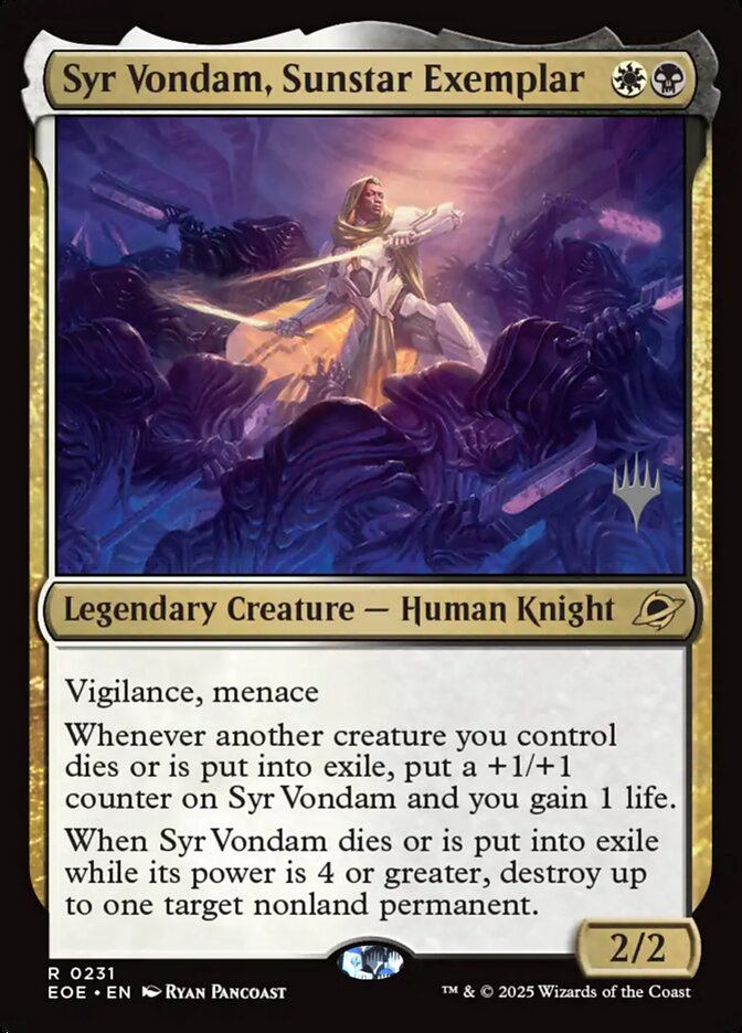 Syr Vondam, Sunstar Exemplar, Edge Of Eternities Promos Card Art