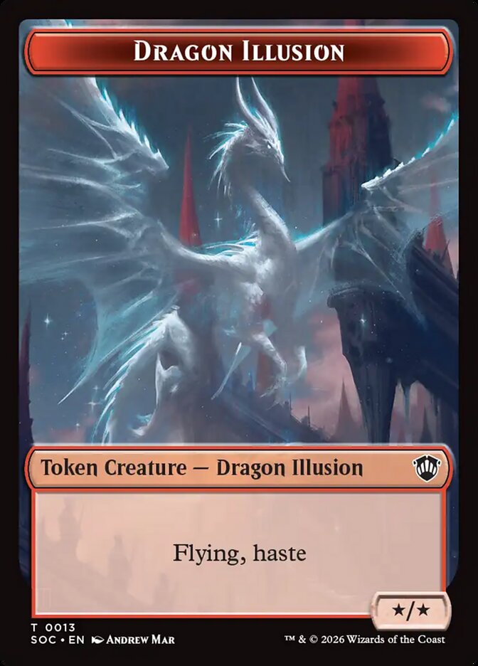 Dragon Illusion, Secrets Of Strixhaven Commander Tokens Card Art