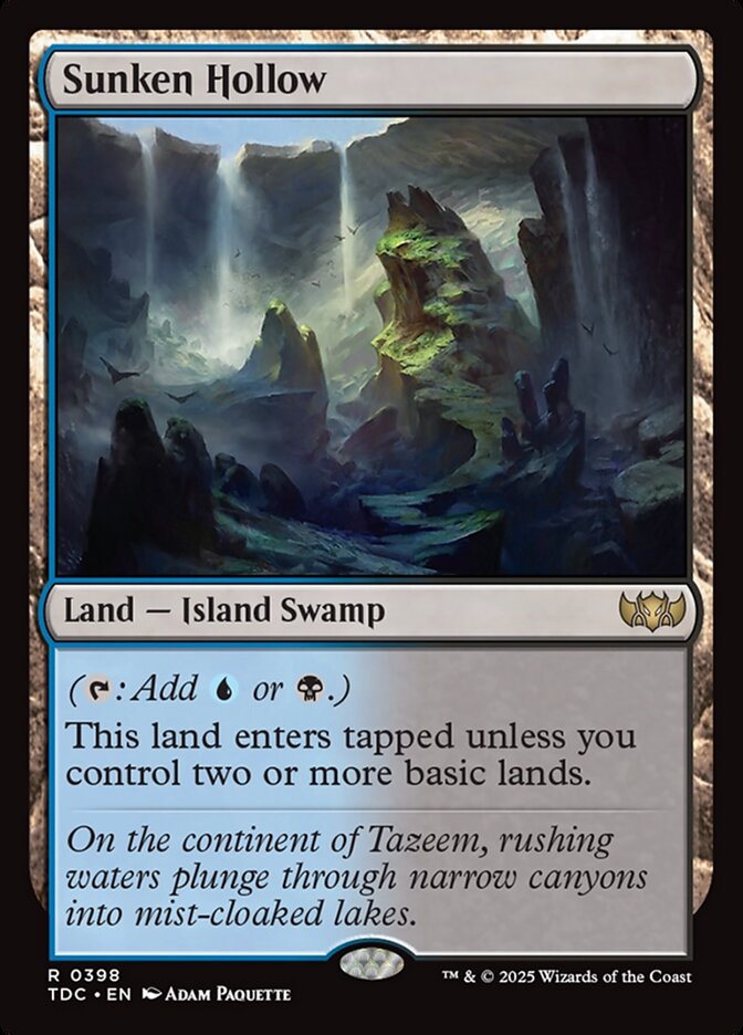 Sunken Hollow, Tarkir: dragonstorm commander Card Art