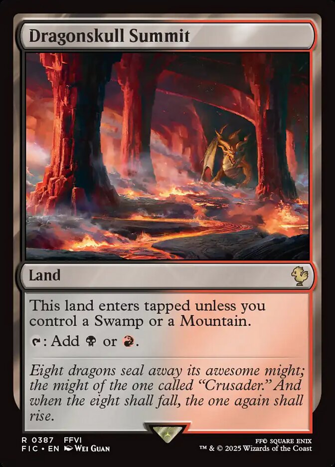 Dragonskull Summit, Final fantasy commander Card Art