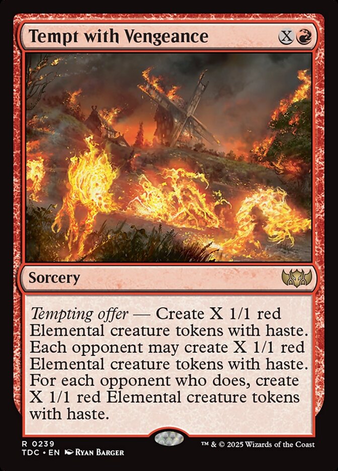 Tempt with Vengeance, Tarkir: Dragonstorm Commander Card Art