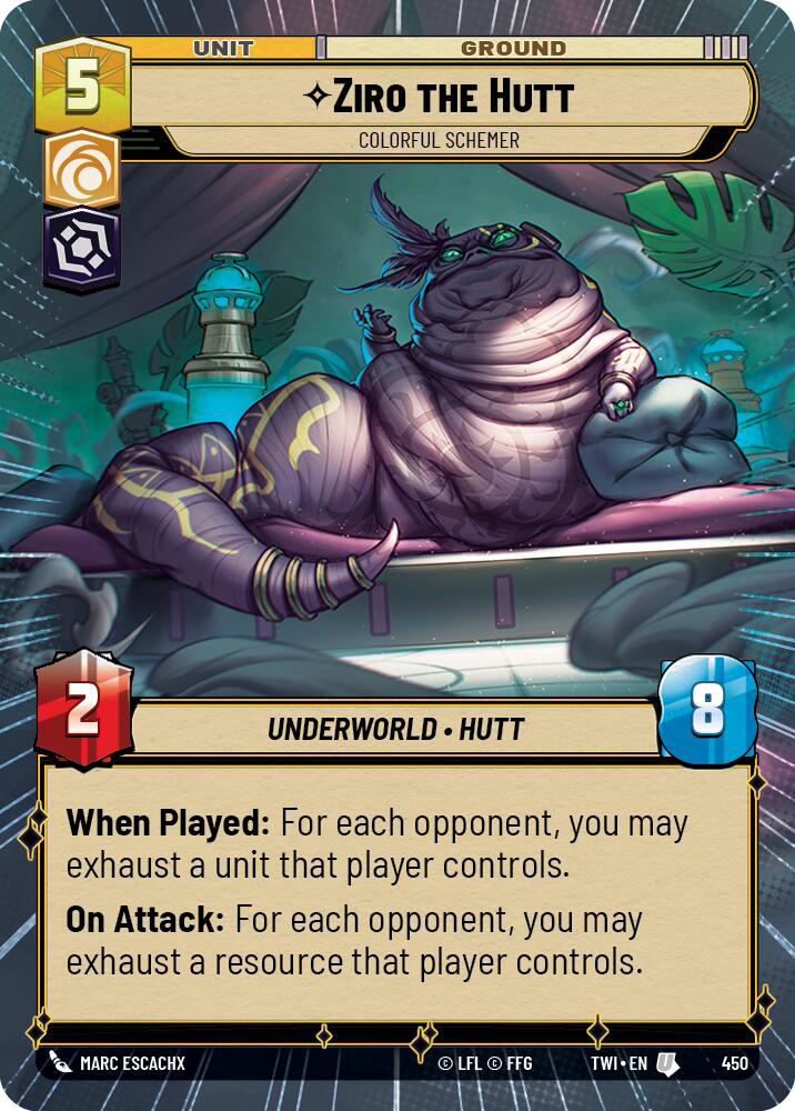 Ziro the Hutt, Colorful Schemer, Twilight of the Republic Card Art