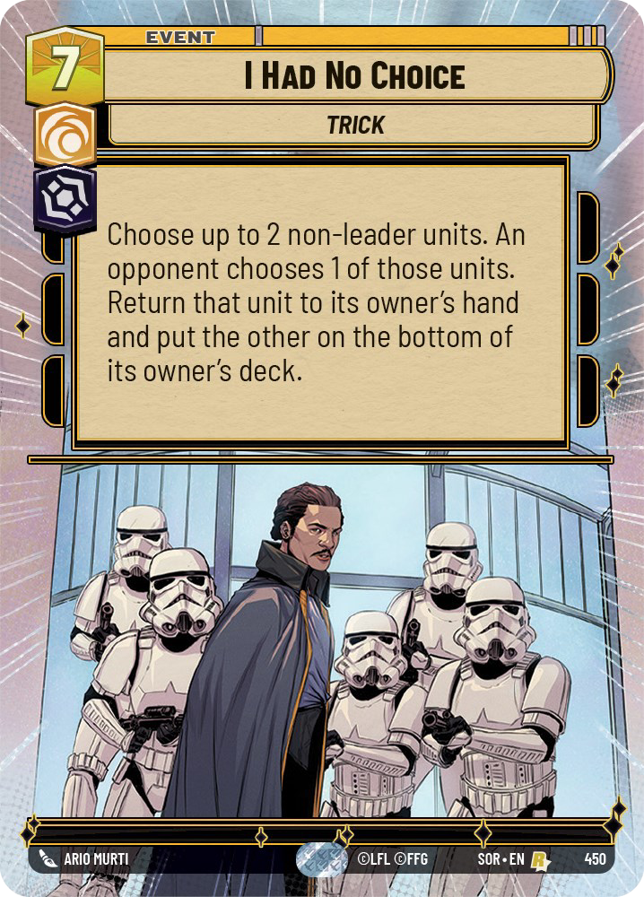 I Had No Choice, Spark of Rebellion Card Art