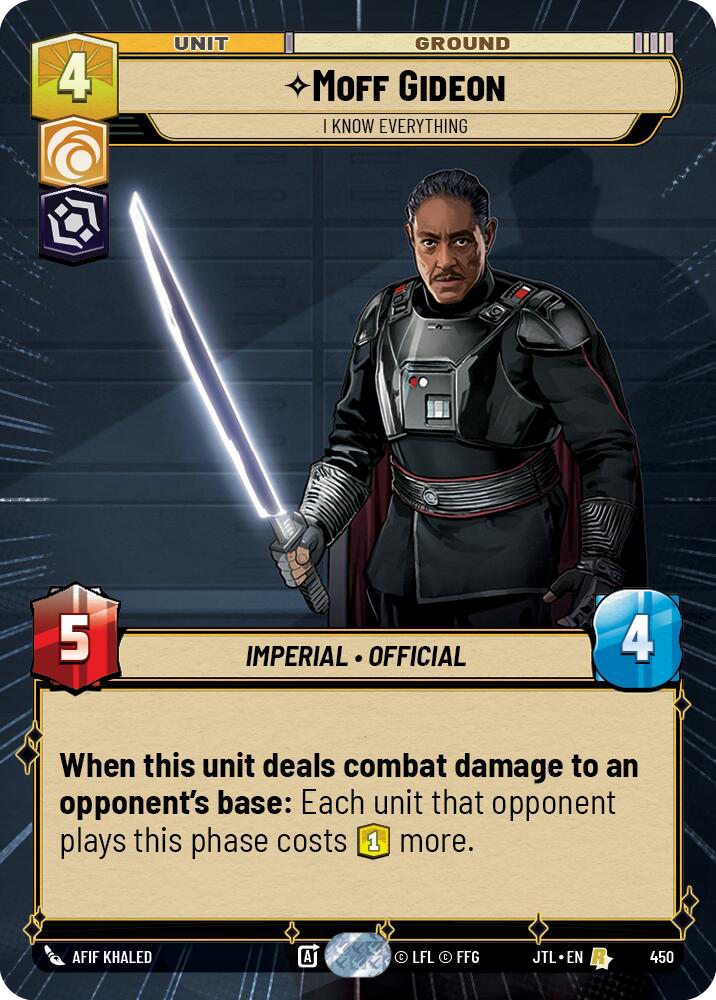 Moff Gideon, I Know Everything, Jump to Lightspeed Card Art