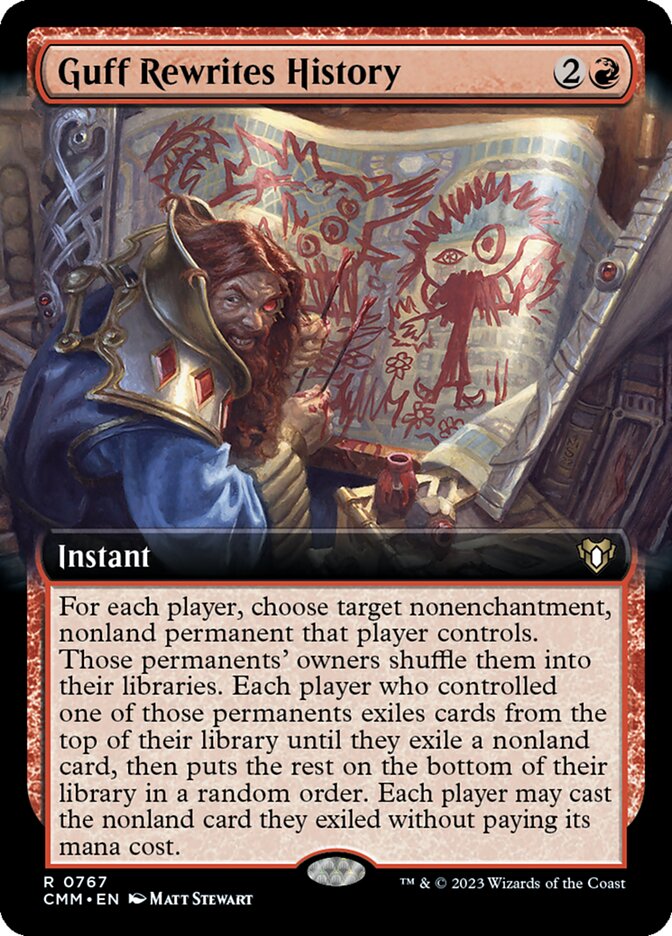 Guff Rewrites History, Commander Masters Card Art