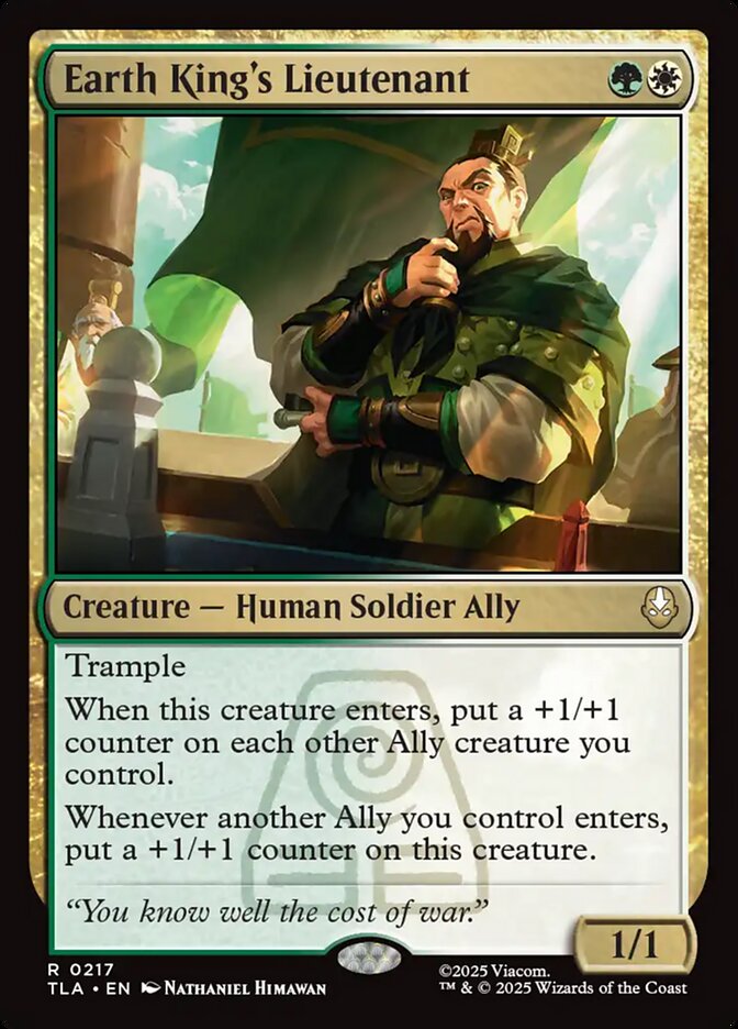 Earth King's Lieutenant, Avatar: The Last Airbender Card Art