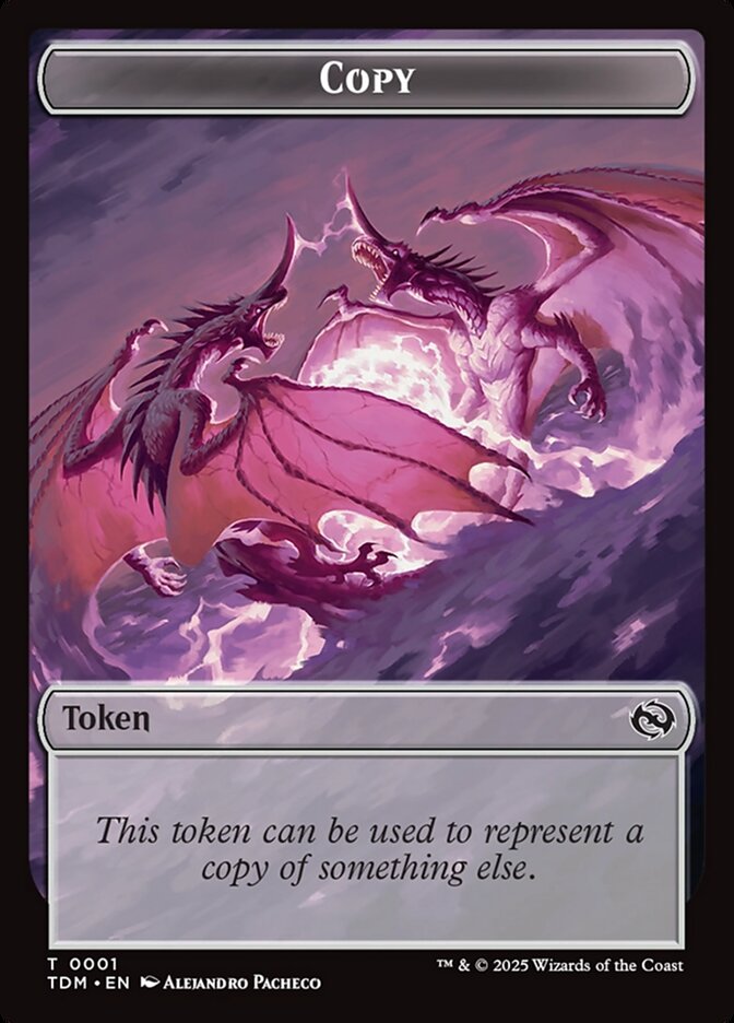 Copy, Tarkir: dragonstorm tokens Card Art