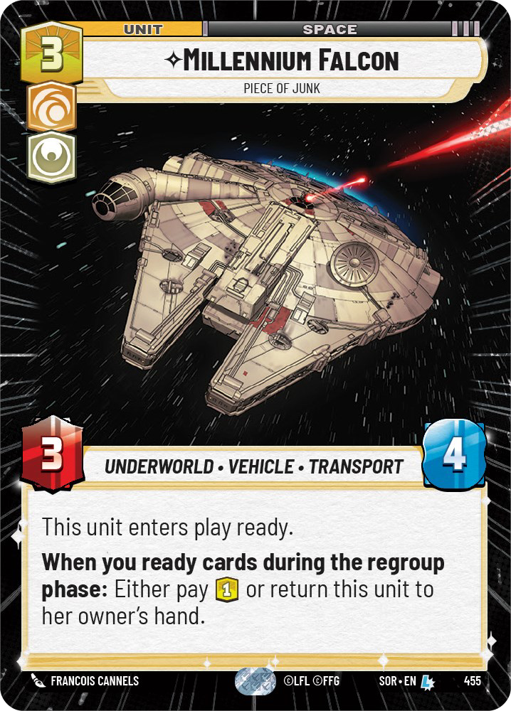 Millennium Falcon, Piece of Junk, Spark of Rebellion Card Art