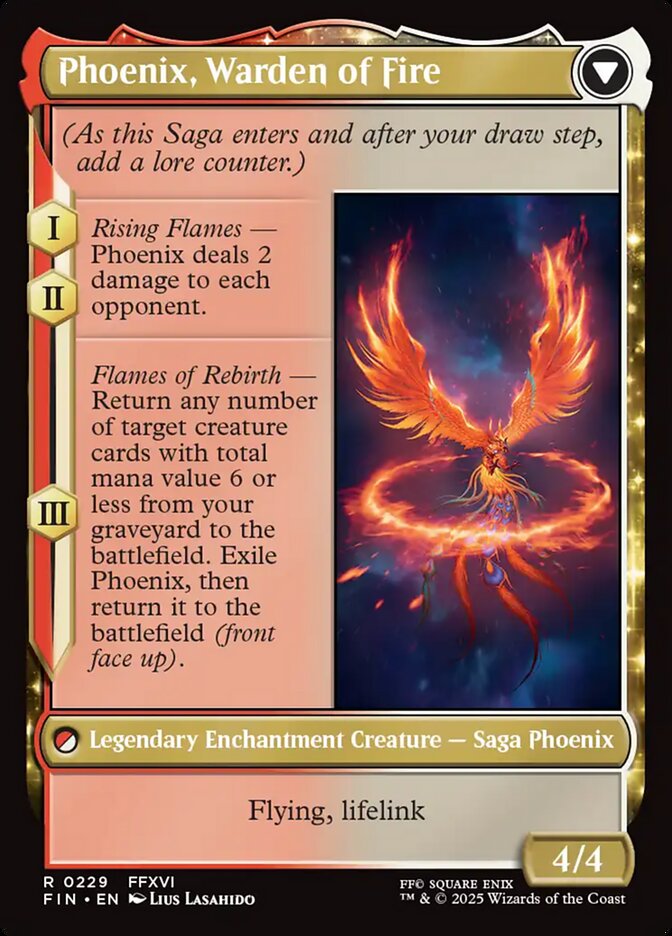 Joshua, Phoenix's Dominant // Phoenix, Warden of Fire, Final fantasy Card Art