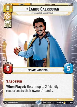 Lando Calrissian, Responsible Businessman - Hyperspace
