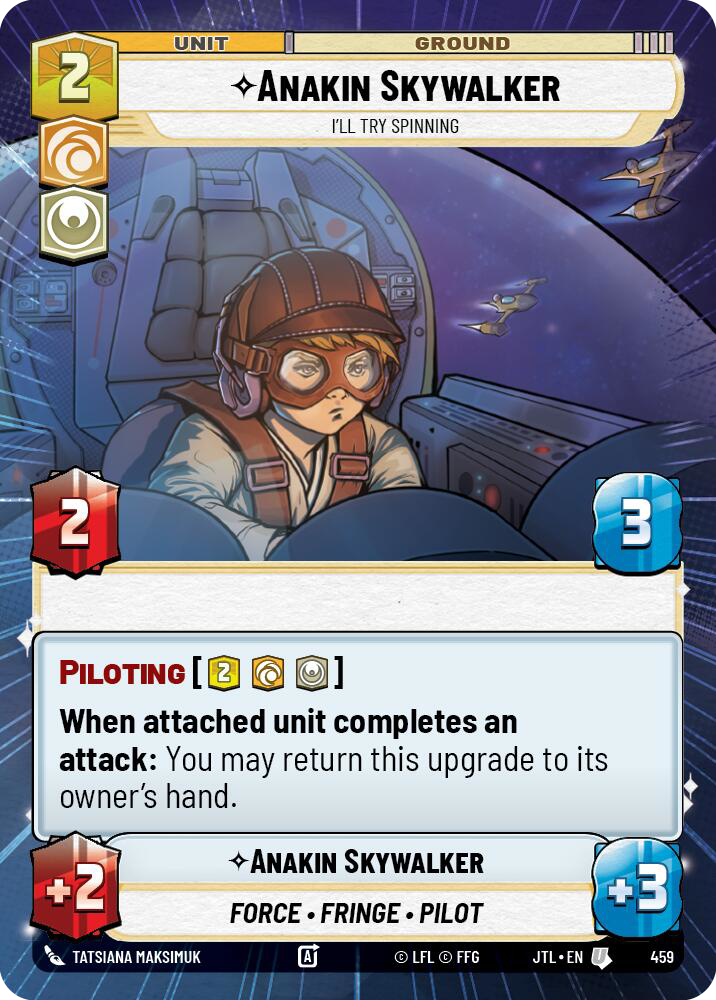 Anakin Skywalker, I'll Try Spinning, Jump to Lightspeed Card Art