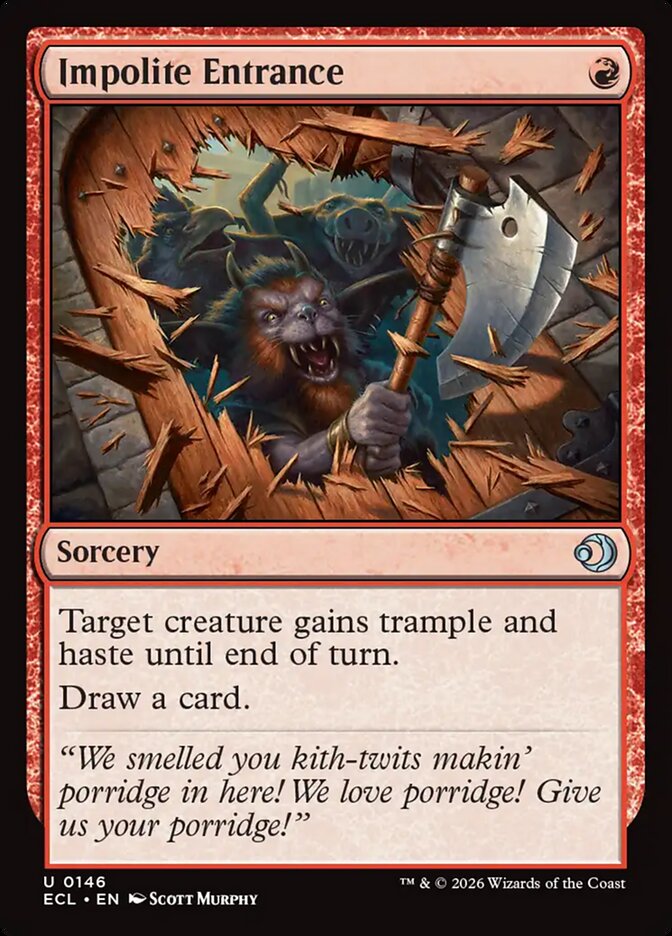 Impolite Entrance, Lorwyn Eclipsed Card Art