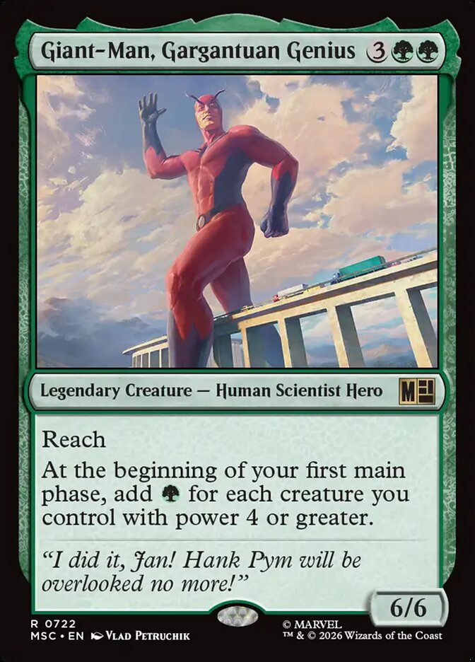Giant-Man, Gargantuan Genius, Marvel Super Heroes Commander Card Art