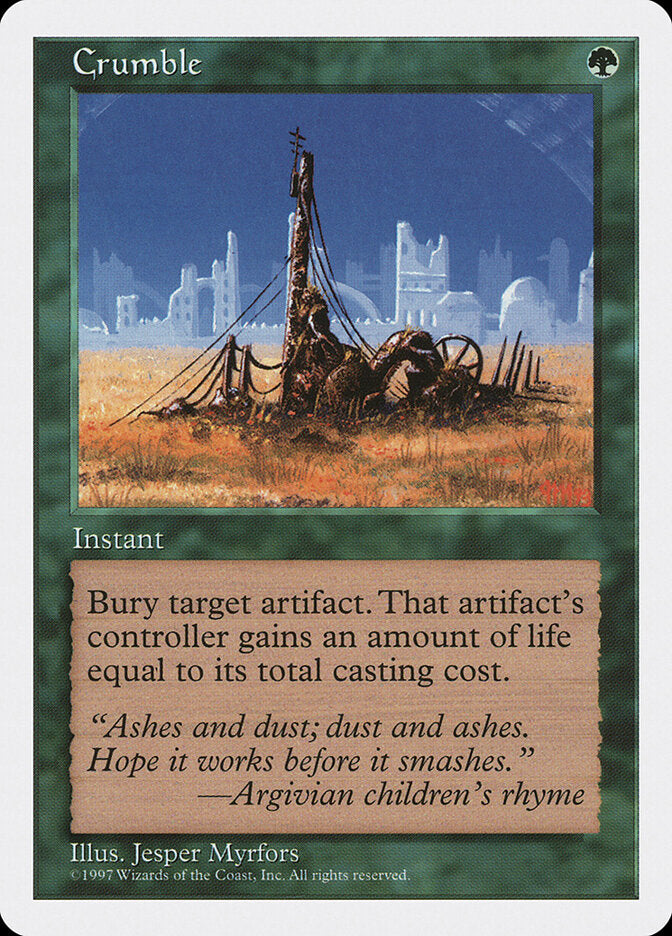 Crumble, Fifth Edition Card Art