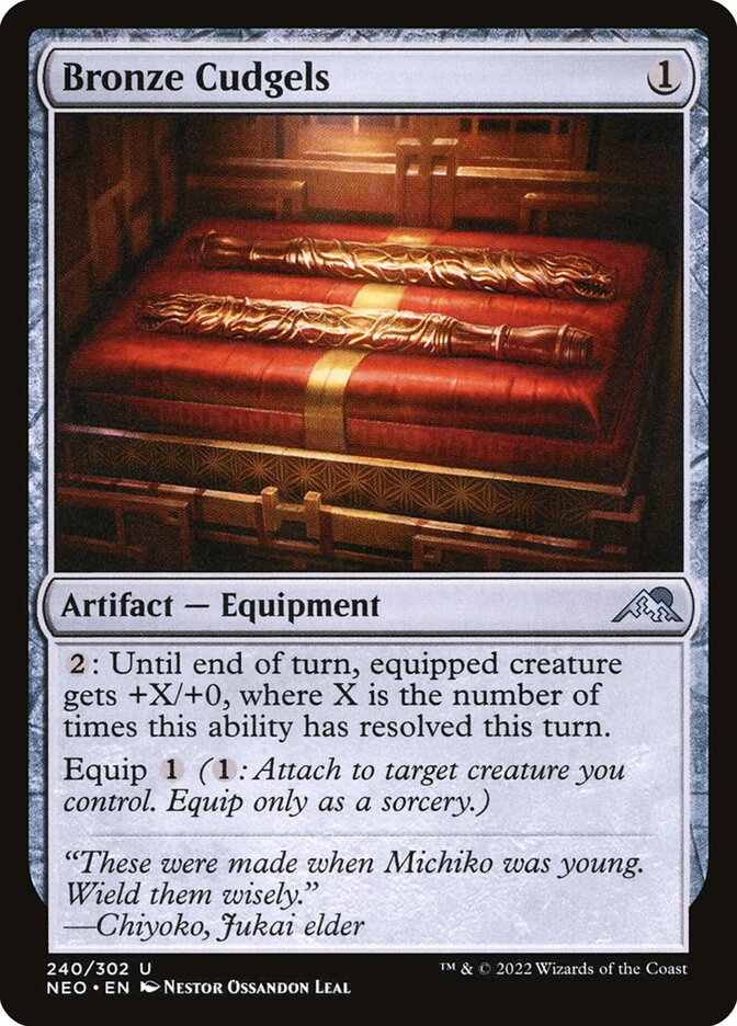 Bronze Cudgels, Kamigawa: neon dynasty Card Art