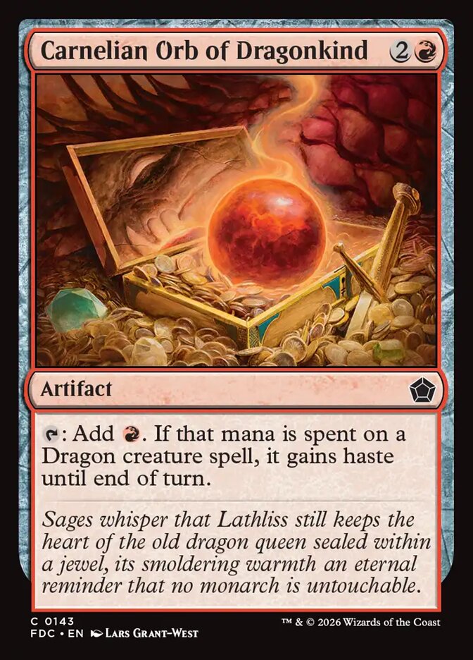 Carnelian Orb of Dragonkind, Foundations Commander Card Art