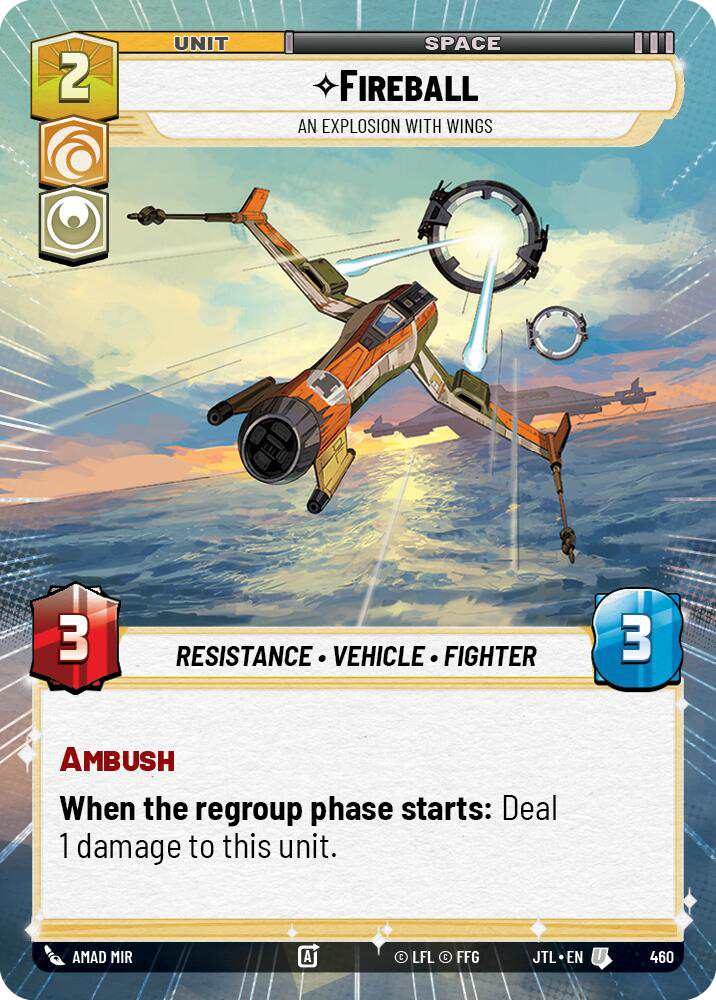 Fireball, An Explosion With Wings, Jump to Lightspeed Card Art