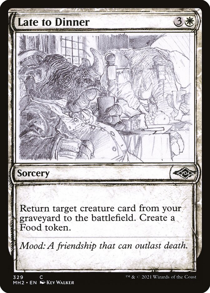 Late to Dinner, Modern horizons 2 Card Art