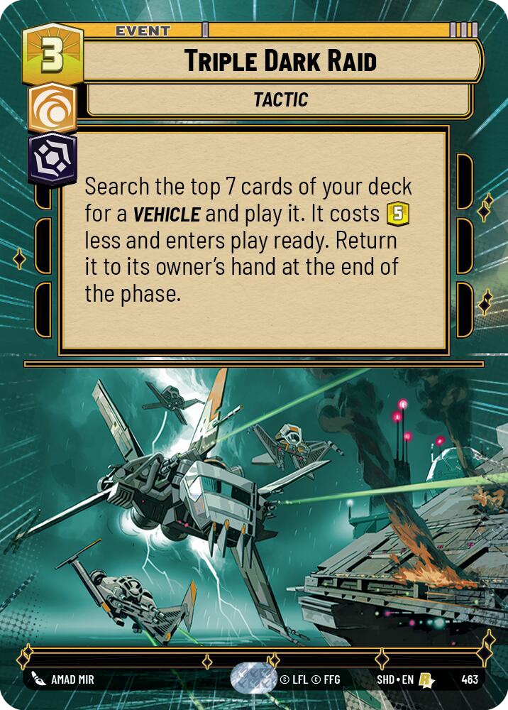 Triple Dark Raid, Shadows of the Galaxy Card Art