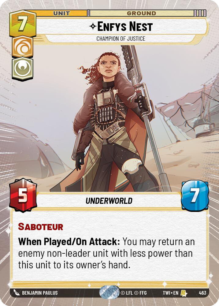 Enfys Nest, Champion of Justice, Twilight of the Republic Card Art