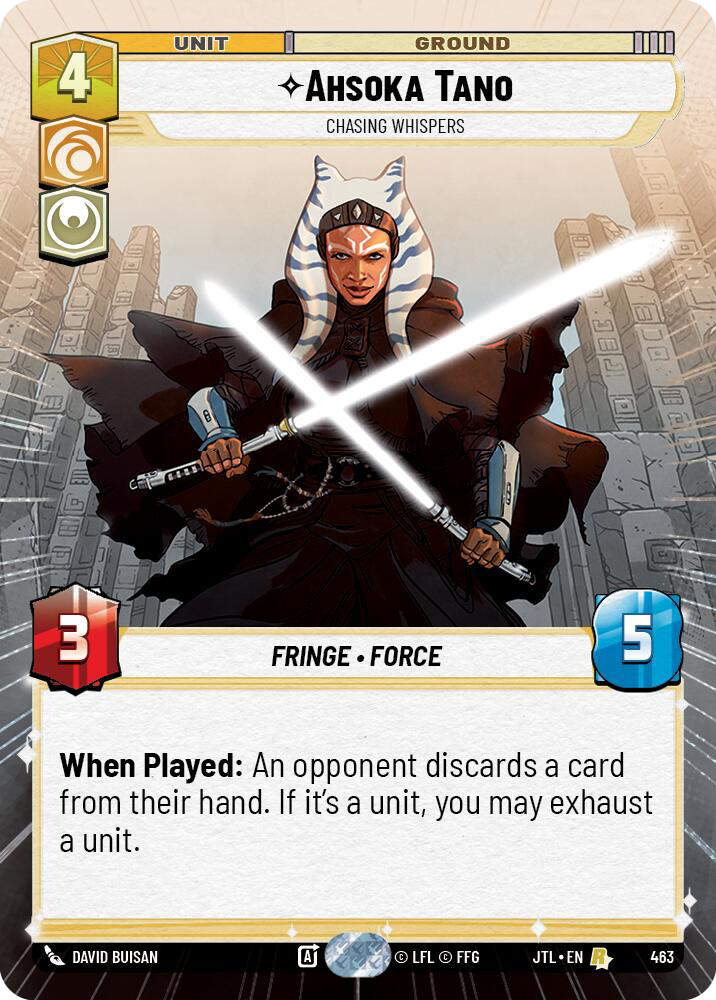 Ahsoka Tano, Chasing Whispers, Jump to Lightspeed Card Art